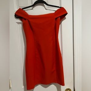 Red mini dress